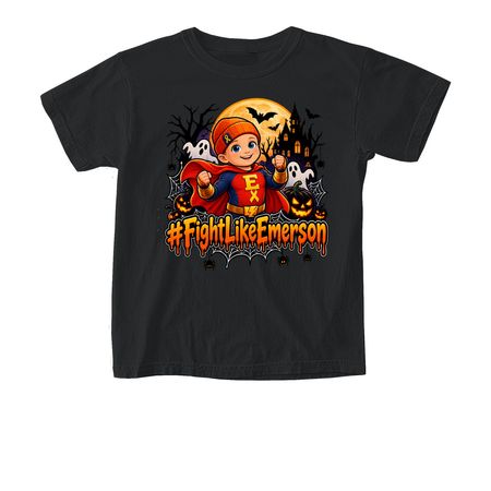 No Tricks, Just Hope ? #FightLikeEmerson, a Black Comfort Colors Youth Tee