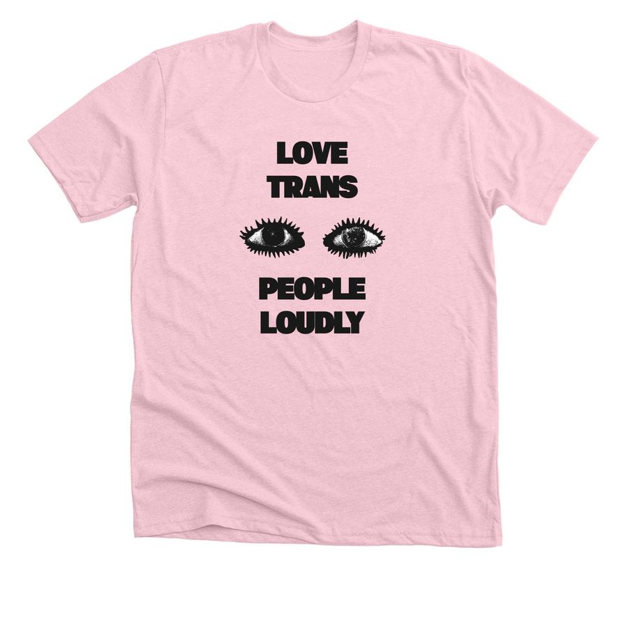love loudly, a Heather Pink Premium Unisex Tee