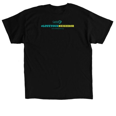 #LoveYourNeighbor Kindness Campaign, a Black Classic Unisex Tee (back-view)