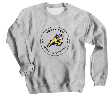RRMS Ram Logo, a Sport Grey Crewneck Sweatshirt