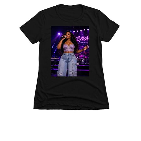 Zyra C&nbsp;, a Black Women's Slim Fit Tee
