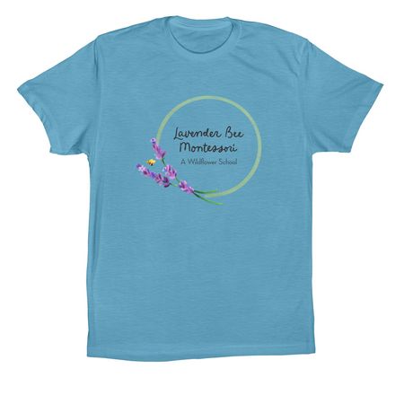 Lavender Bee Adult & Youth Apparel, a Ocean Blue Premium Cotton Tee