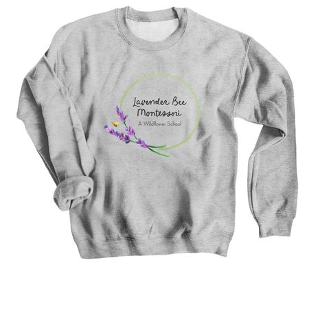 Lavender Bee Adult & Youth Apparel, a Sport Grey Crewneck Sweatshirt