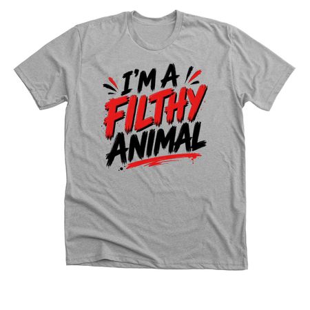 Filthy Animal!, a Athletic Heather Premium Unisex Tee