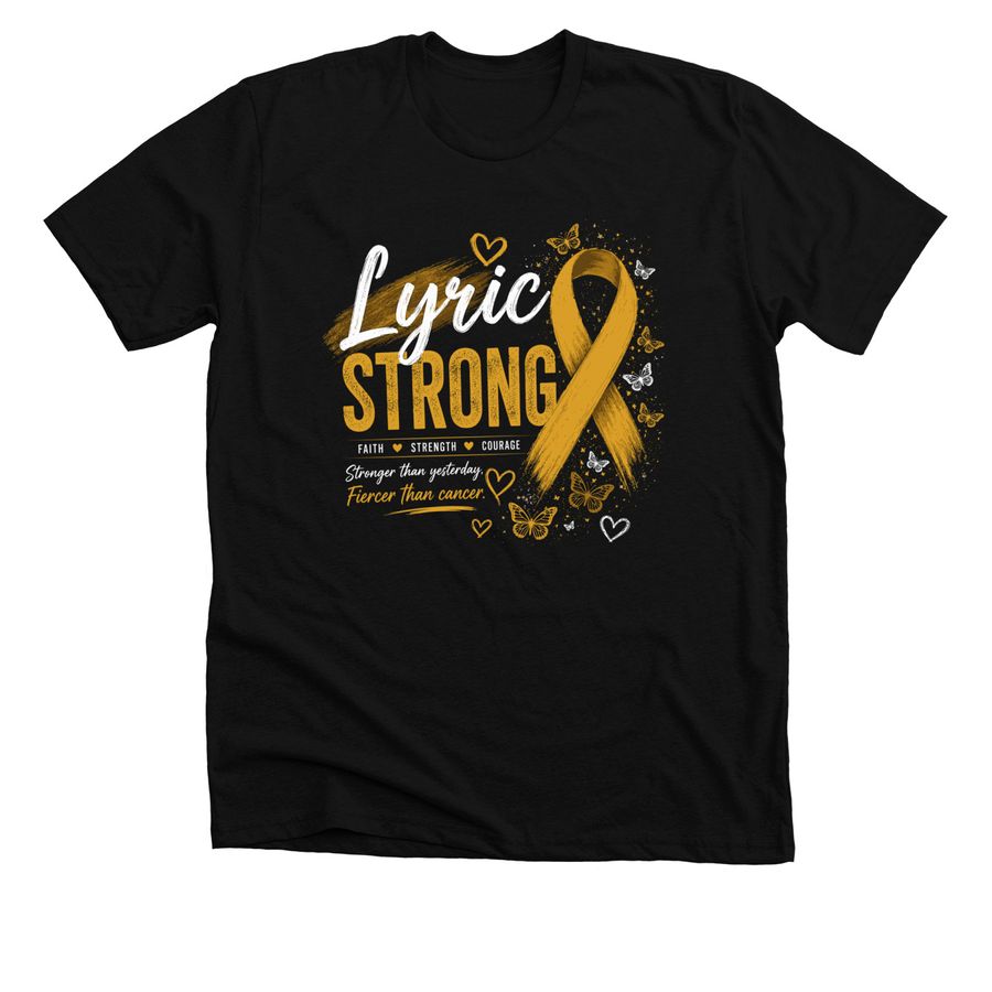 Lyric?s fight against osteosarcoma&nbsp;, a Solid Black Blend Premium Unisex Tee