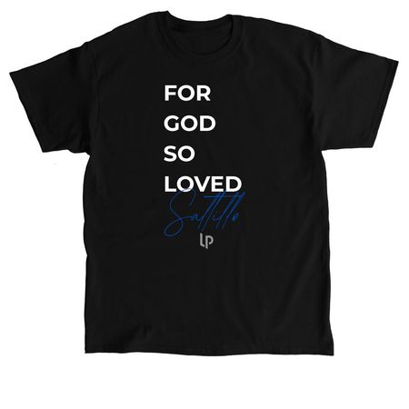 FOR GOD SO LOVED SALTILLO, a Black Classic Unisex Tee