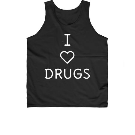 I ?? Drugs, a Black Classic Unisex Tank Top