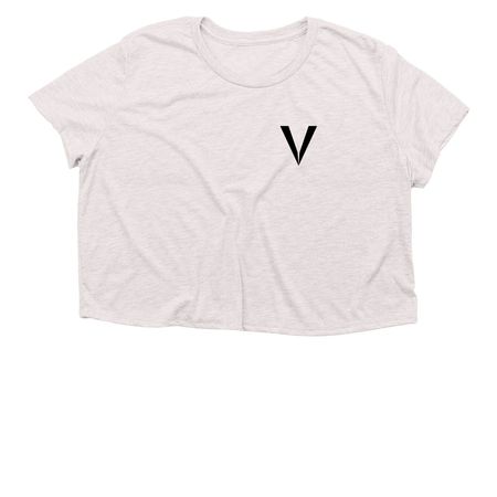 Top Player - Dark on Light, a Heather Dust Women?s Flowy Cropped Tee