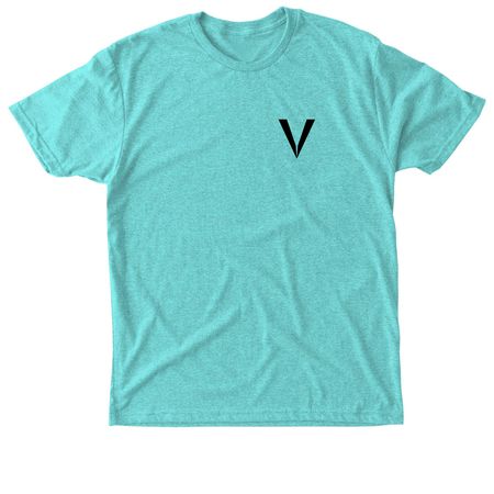 Top Player - Dark on Light, a Tahiti Blue Triblend Unisex Tee