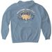 Skeletons Save Lives Since 2020 - Back, a Stone Blue Gildan Softstyle Pullover Hoodie (back-view)