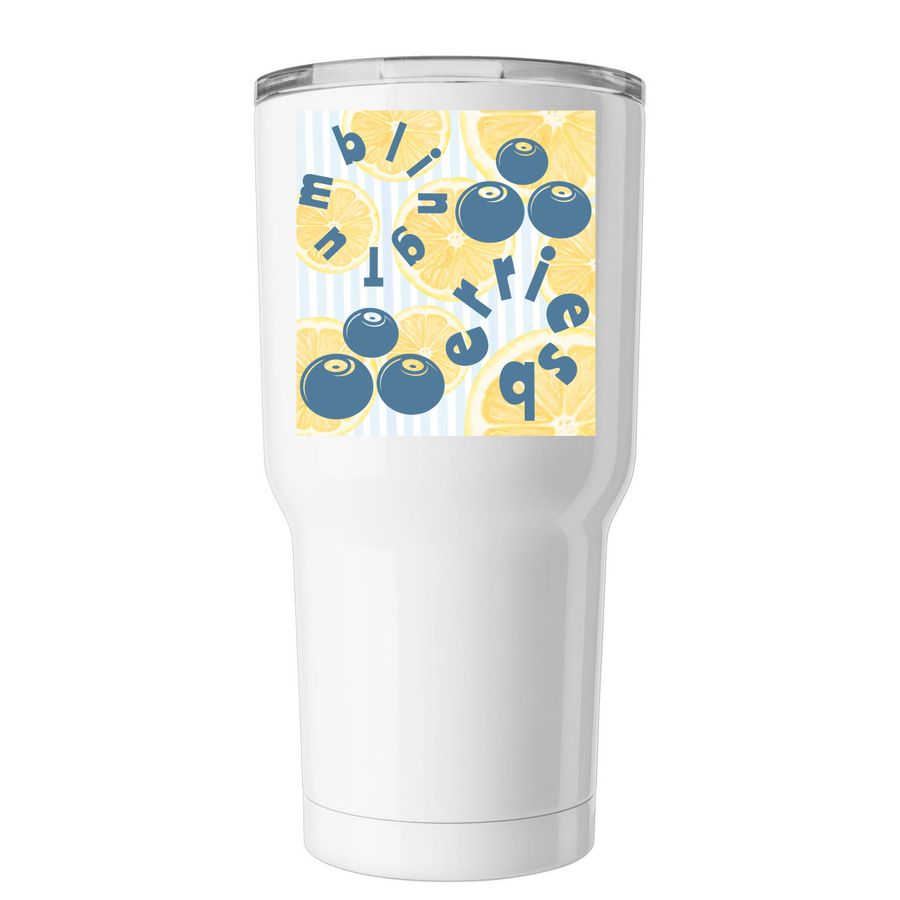 EAT YOUR TUMBLER BERRIES, a White Insulated Tumbler