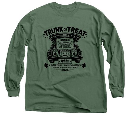 Trunk or Treat Design, a Military Green Classic Long Sleeve Tee
