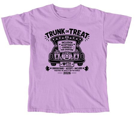 Trunk or Treat Design, a Neon Violet Comfort Colors Unisex Tee