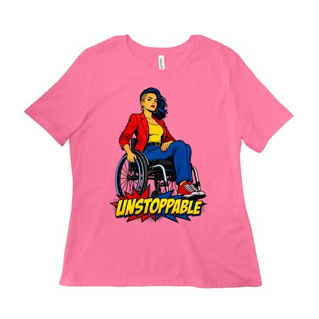 Unstoppable, a Charity Pink Women?s Relaxed Cotton Tee