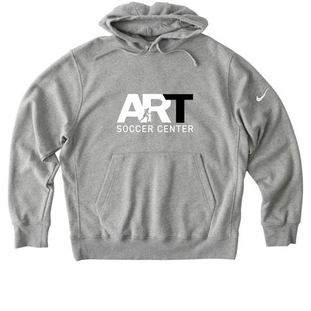 Nike Collection (White/Black Logo), a Dark Grey Heather Nike Club Fleece Pullover Hoodie
