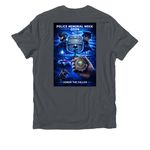 Police Week 2026, a Terrain Grey Allmade Organic Cotton Unisex Tee (back-view)