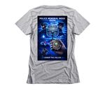 Police Week 2026, a Dark Heather Grey Women's Slim Fit Tee (back-view)