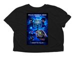 Police Week 2026, a Black Women?s Flowy Cropped Tee (back-view)