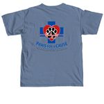 MVAE Paws for A Cause, a Blue Jean Comfort Colors Unisex Tee (back-view)