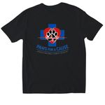 MVAE Paws for A Cause, a Black Softstyle Cotton Tee (back-view)