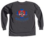 MVAE Paws for A Cause, a Graphite Comfort Colors Long Sleeve Tee (back-view)