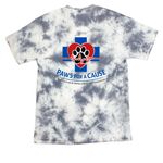 MVAE Paws for A Cause, a Grey Crystal Tie Dye Tee (back-view)
