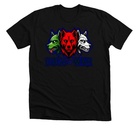Dogs Of War Logo, a Solid Black Blend Premium Unisex Tee