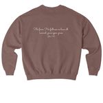 Grace upon grace, a Kaffa Coffee Stanley/Stella Ledger Dry Crewneck Sweatshirt (back-view)