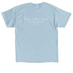 Grace upon grace, a Light Blue Classic Unisex Tee (back-view)