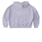 Grace upon grace, a Lavender Stanley/Stella Women?s Stella Nora Pullover Hoodie (back-view)