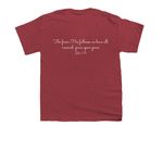 Grace upon grace, a Cardinal Red Youth Unisex Tee (back-view)