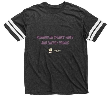 Spooky Vibes, a Vintage Smoke / White Football Jersey Tee
