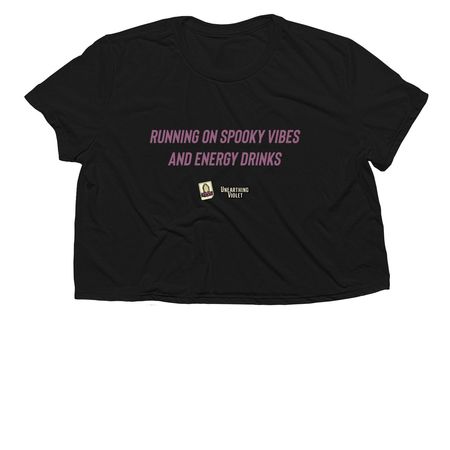 Spooky Vibes, a Black Women?s Flowy Cropped Tee