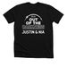 JUSTIN & NIA, a Solid Black Blend Premium Unisex Tee