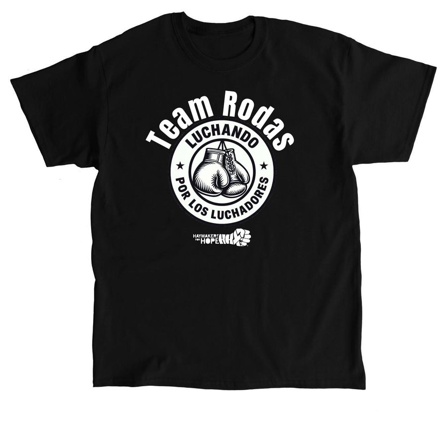 Knock Out Cancer and Support Team Rodas!, a Black Classic Unisex Tee