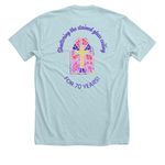 Ohio UM Clergywomen, a Heather Ice Blue Premium Unisex Tee (back-view)
