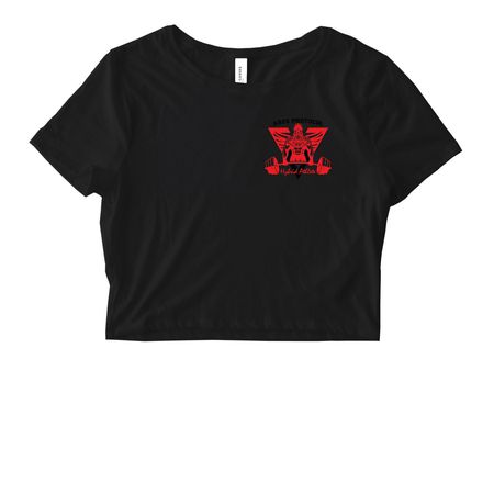 ARES PROTOCOL: HYBRID ATHLETE, a Black Women's Fitted Cropped Tee