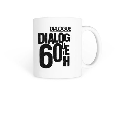 Dialogue 60th Anniversary Typeface Mugs, a White Coffee Mug