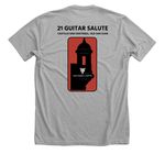 21 Guitar Salute - Puerto Rico, a Athletic Heather Premium Unisex Tee (back-view)