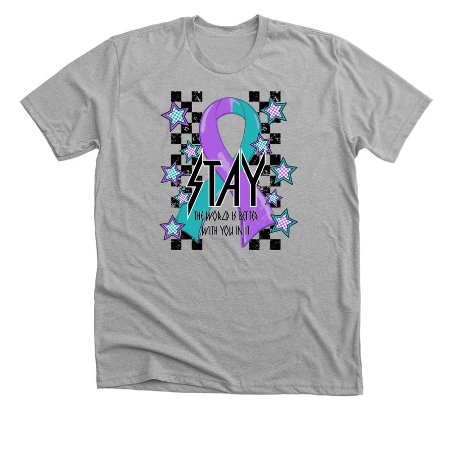 Stay, a Athletic Heather Premium Unisex Tee