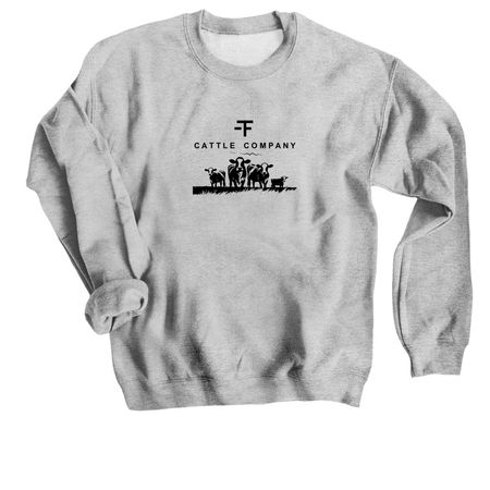 -TF Cattle Co Merch, a Sport Grey Crewneck Sweatshirt
