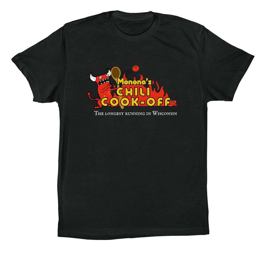 Monona's Chili Cook-Off Cotton Unisex T's, a Vintage Black Premium Cotton Tee