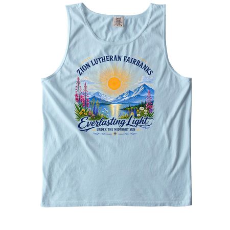 Zion Lutheran Church, a Chambray Comfort Colors Tank Top