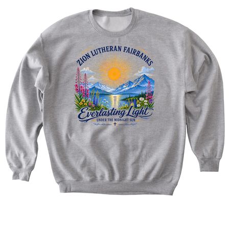 Zion Lutheran Church, a Sport Grey Softstyle Crewneck Sweatshirt
