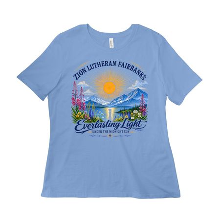 Zion Lutheran Church, a Carolina Blue Women?s Relaxed Cotton Tee