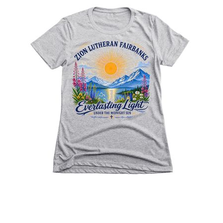 Zion Lutheran Church, a Dark Heather Grey Women's Slim Fit Tee
