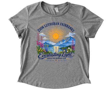 Zion Lutheran Church, a Aluminum Grey Allmade Eco Triblend Women?s Scoop Neck Tee