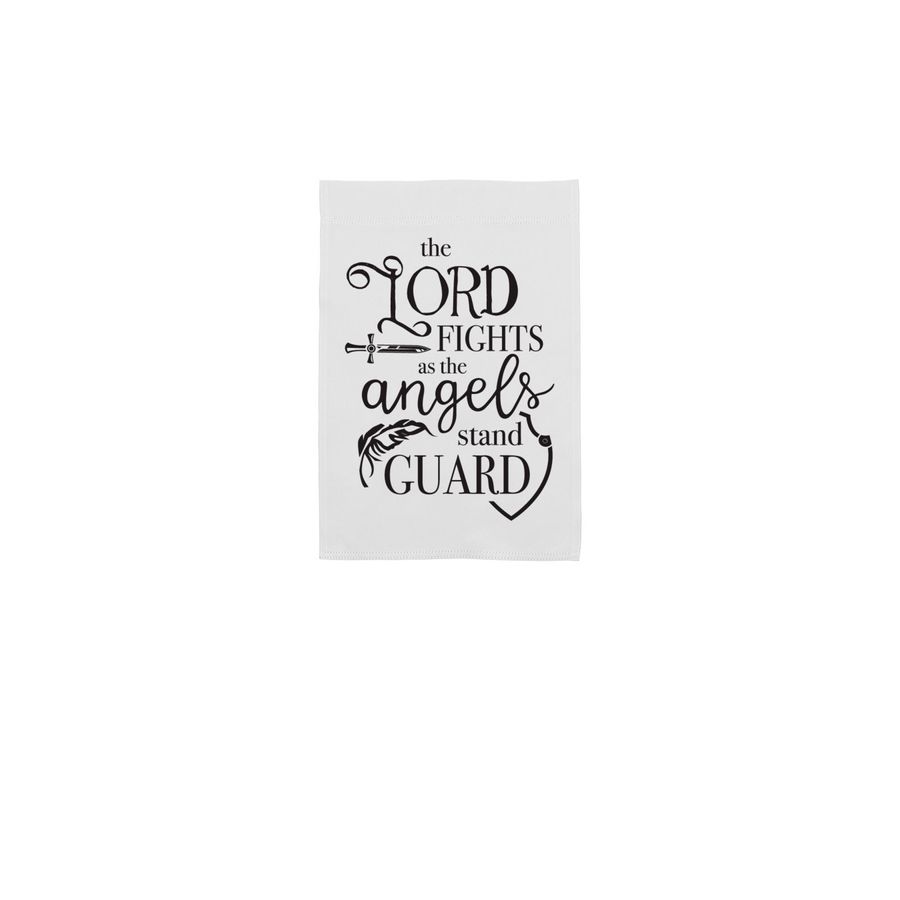 Garden Flag, a White 12" x 18" Yard Flag
