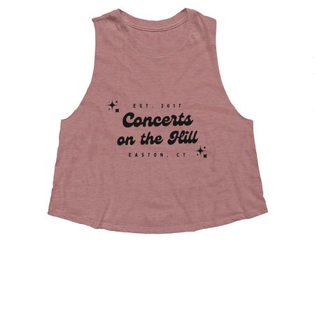 Women's Cropped Tank, a Heather Mauve Women's Cropped Racerback Tank