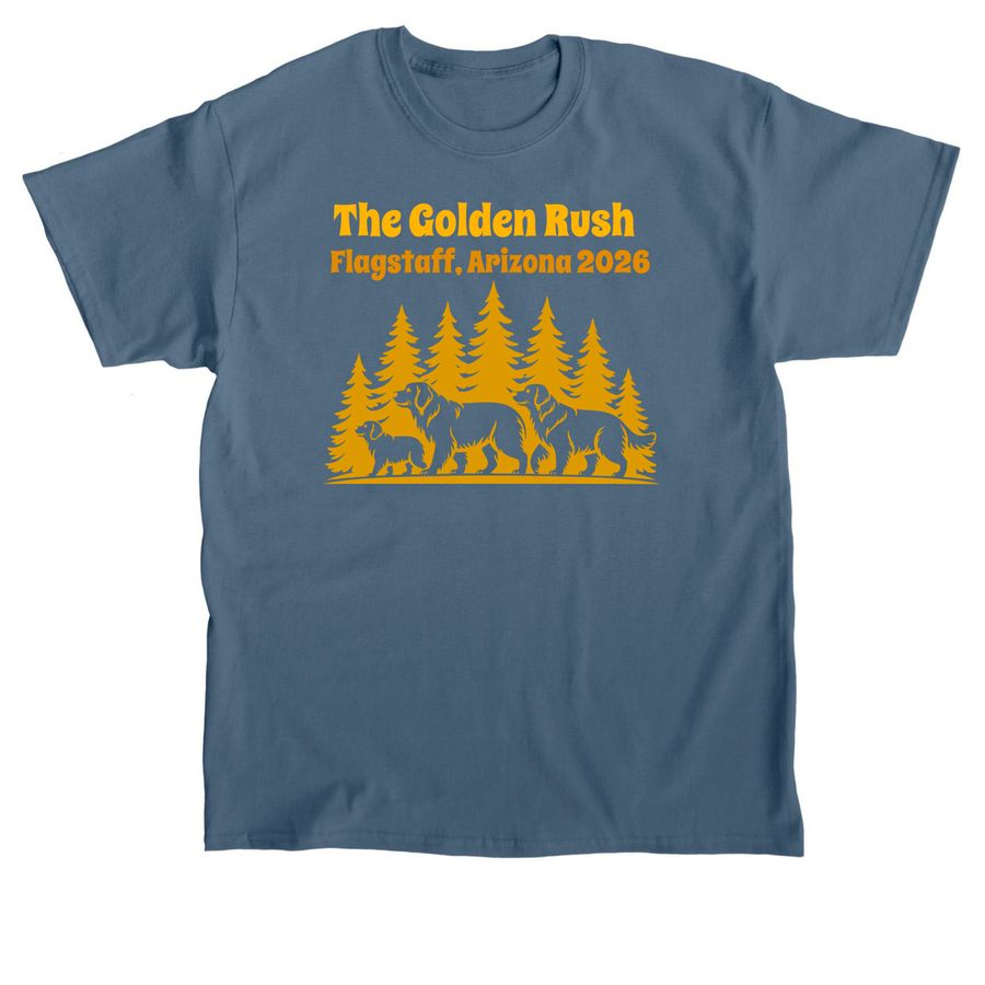 Golden Rush Tee, a Indigo Blue Classic Unisex Tee
